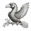 dodo bird soaring tattoo design idea