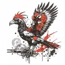 dodo bird soaring tattoo design idea