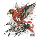 dodo bird soaring tattoo design idea