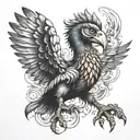 dodo bird rising from ashes tattoo design idea