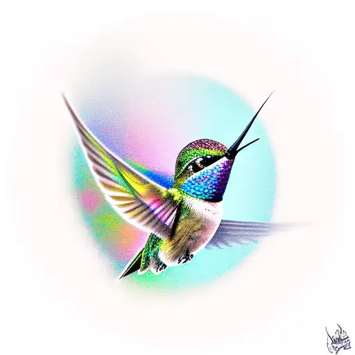 Anna's hummingbird tattoo design idea
