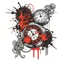 pocket watch this too shall pass tattoo design idea