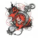 pocket watch this too shall pass tattoo design idea