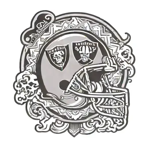 the raiders football logo tattoo design idea