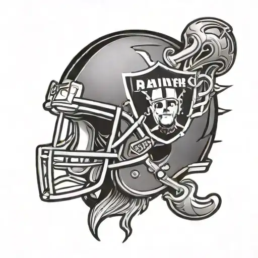 the raiders football logo tattoo design idea