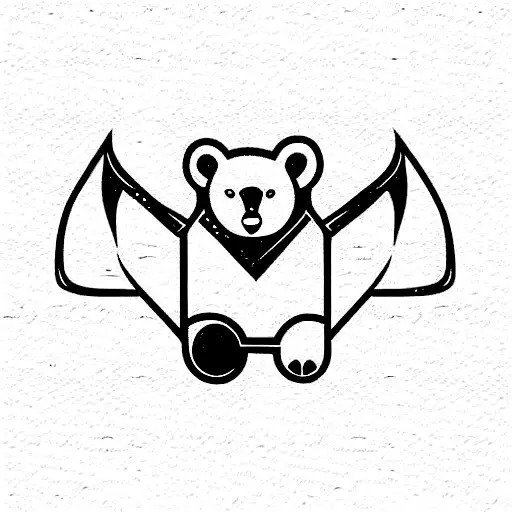 bear angel winner tattoo design idea