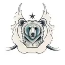 bear angel winner tattoo design idea