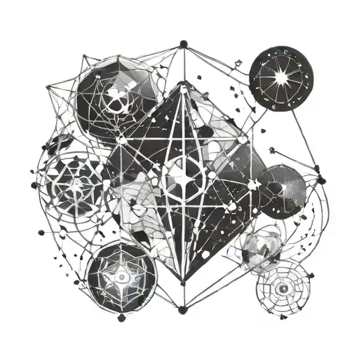 libra aquarius constellation intertwined tattoo design idea