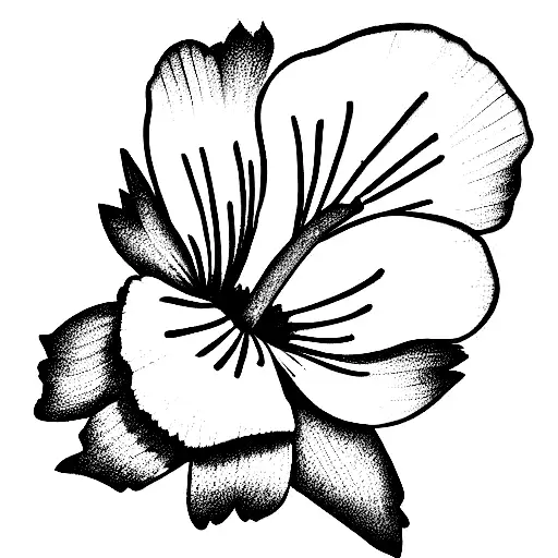 poppy, aster and paperwhite banquet  tattoo design idea