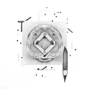 sign language alphabet tattoo design idea