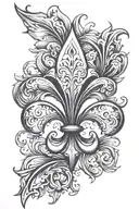 fleur de lis tattoo design idea