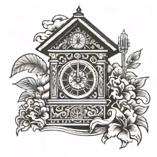 Samoa clock tower tattoo design idea