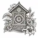 Samoa clock tower tattoo design idea