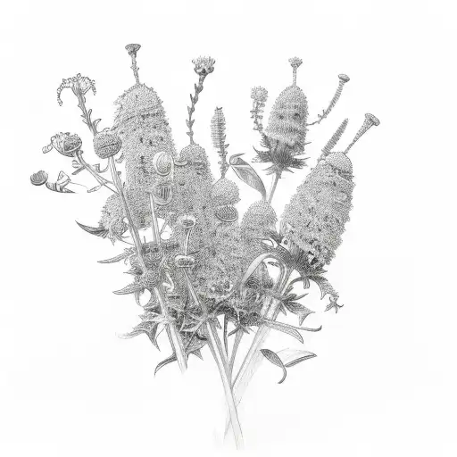 hyssop stem tattoo design idea