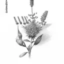 hyssop stem tattoo design idea