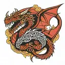 Skyrim dragon language tattoo design idea