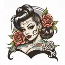 sissy bimbo pinup tattoo design idea