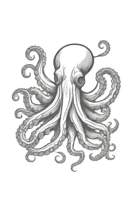 octopus chef knife  tattoo design idea