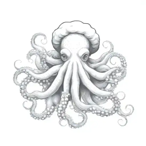 octopus chef cook tattoo design idea