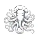 octopus chef cook tattoo design idea