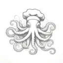 octopus chef cook tattoo design idea