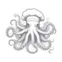 octopus chef cook tattoo design idea
