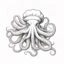 octopus chef tattoo design idea