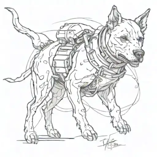 dog meat fallout tattoo design idea