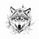 wolf bite rose tattoo design idea