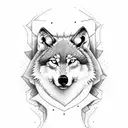 wolf bite rose tattoo design idea