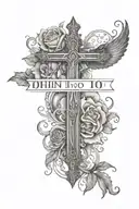 John 10:30 bible scripture tattoo design idea