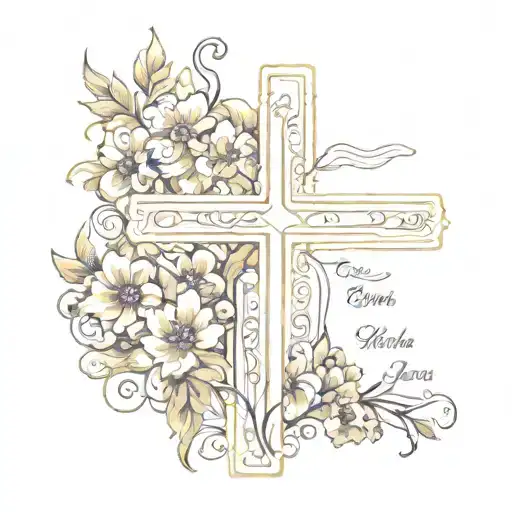 cross and verse psalms 56:11 tattoo design idea