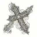 cross and verse psalms 56:11 tattoo design idea