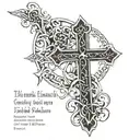 cross and verse psalms 56:11 tattoo design idea