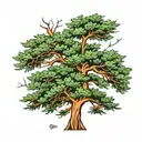lebanese cedar tree  tattoo design idea