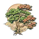 lebanese cedar tree  tattoo design idea