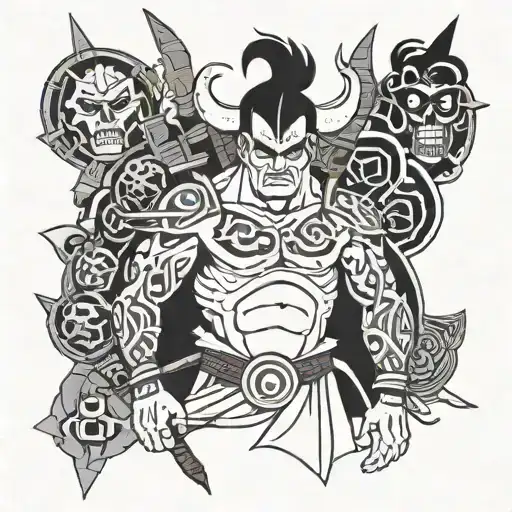 Aku Samurai Jack tattoo design idea