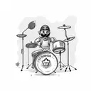 Mario and Link, Toronto Maple Leafs, drum set, words - Ace&Ella tattoo design idea