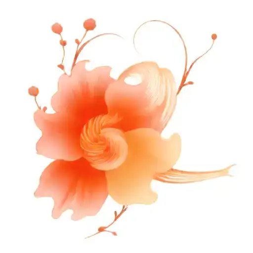 spiral koi fish with cherry blossoms tattoo design idea