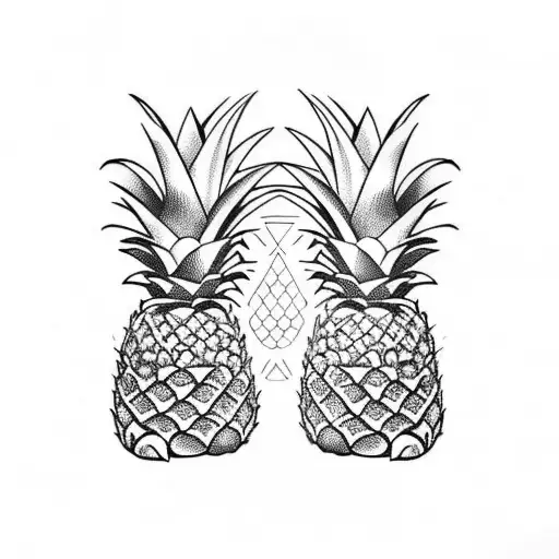 Pineapple tattoo design idea