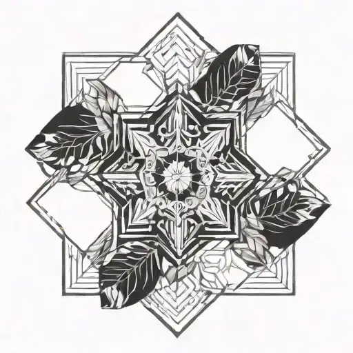 Minimalist lines focusing on mental health, mindfulness, Buddhism, peace, nature, hope, strength.  tattoo design idea