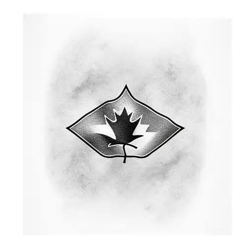 a flag that is half canada half scotland tattoo design idea