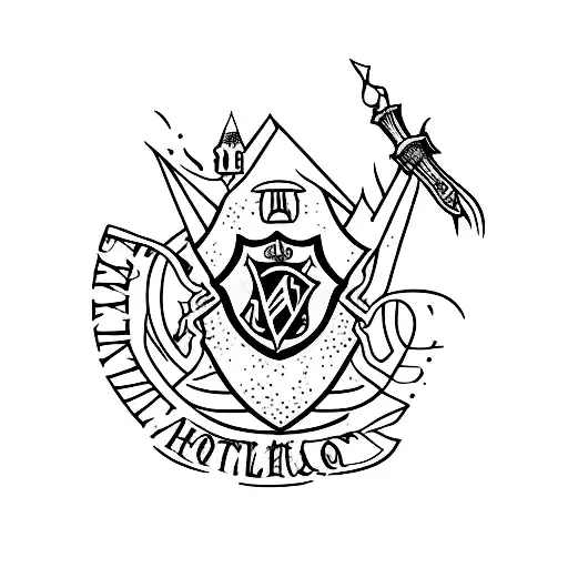 Hogwarts tattoo design idea