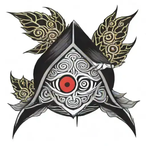 Itachi eyes with sharangen tattoo design idea