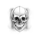 dagger through skull tattoo design idea
