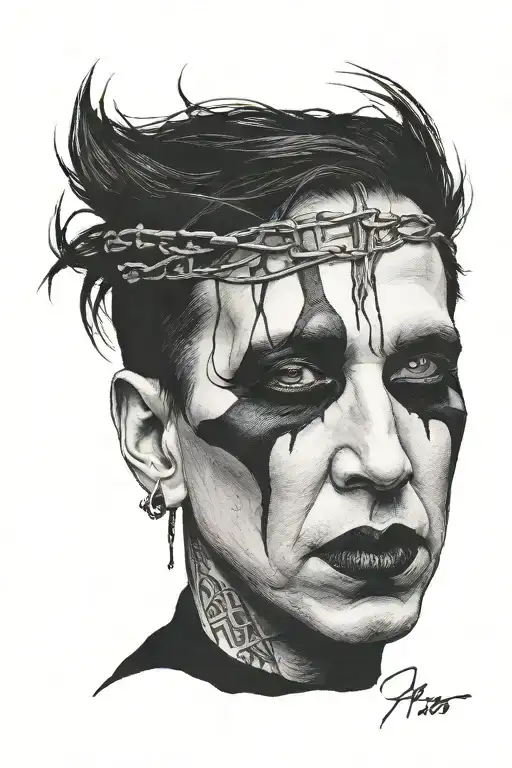 marilyn manson tattoo design idea
