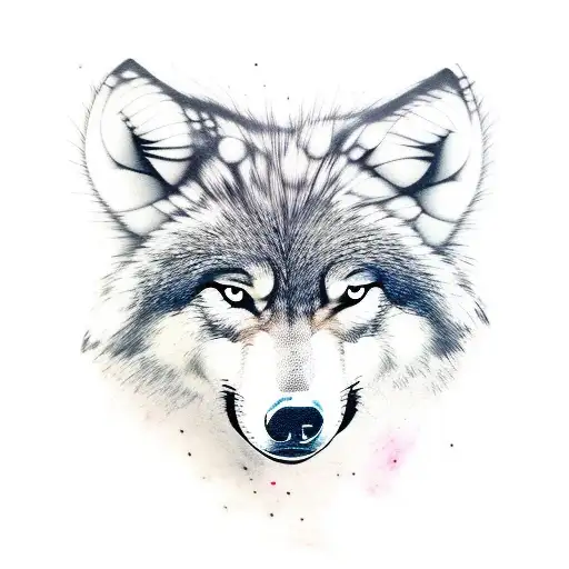 girly wolf tattoo