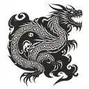dragon blue tribal tattoo tattoo design idea