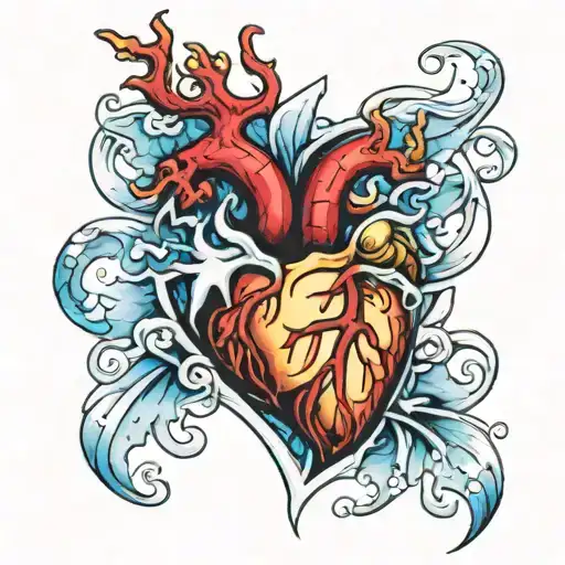 ice heart   tattoo design idea