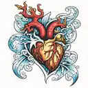 ice heart   tattoo design idea